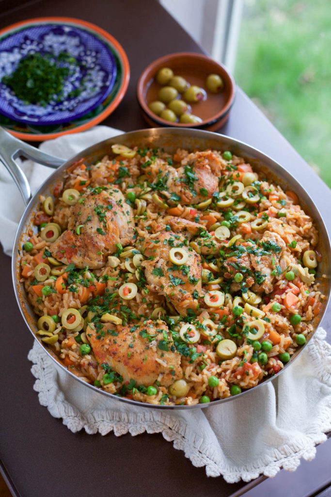 Traditional Mexican Arroz Con Pollo Recipe With Green Olives