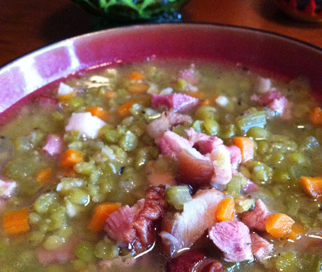 Split Pea and Ham Hock Soup not just baked