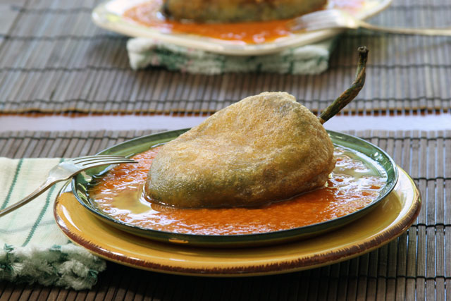 Rick BaylessGrilled Chiles Rellenos with Creamy Grilled Vegetables