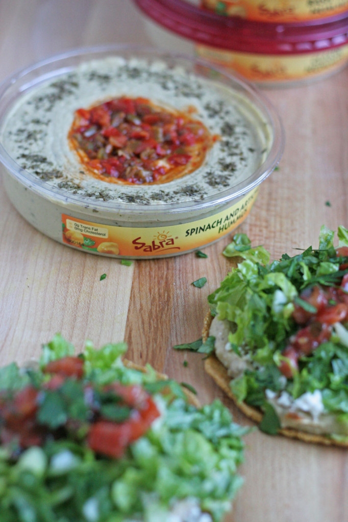 Baked Tostada with Sabra Hummus