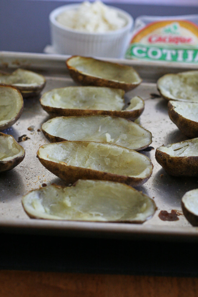 Cotija,  Chorizo, Poblano Pepper Potato Skin