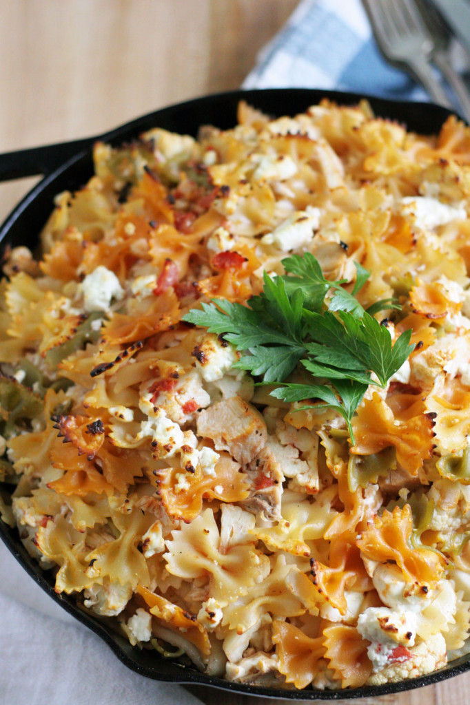 Vegetable Pasta Bake with Goat Cheese