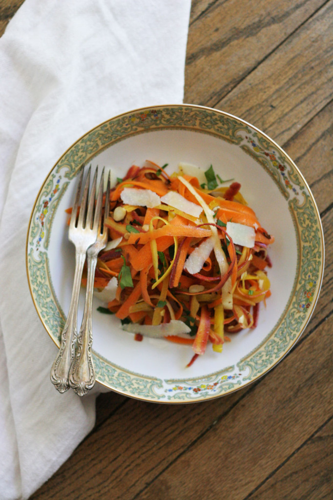 Rainbow Carrot Ribbon Salad - not just baked