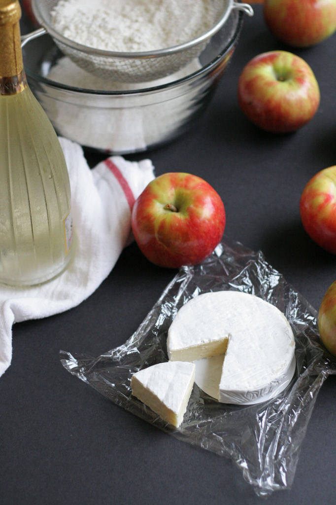 Buttermilk Cake, Brie Frosting, with Spiced Apple Compote