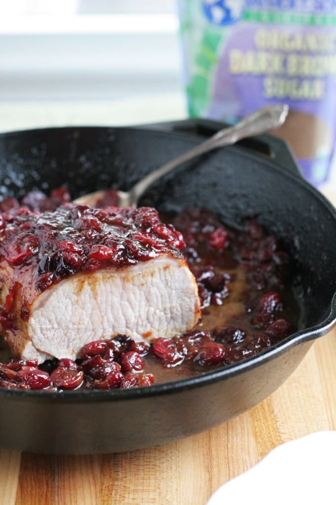 Brown Sugar Cranberry Glazed Pork Loin