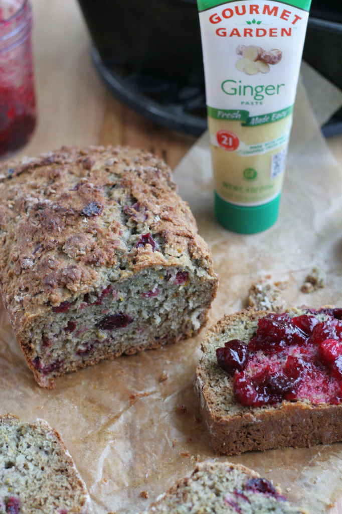 Ginger Cranberry Sauce Bread