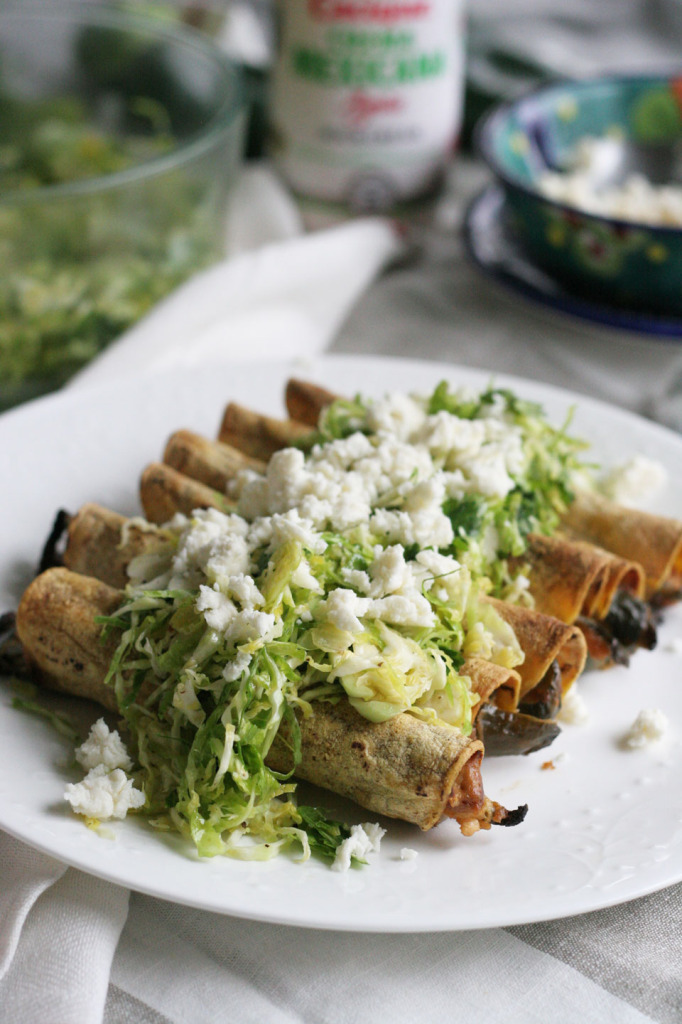 Queso Panela and Poblano Pepper Taquitos