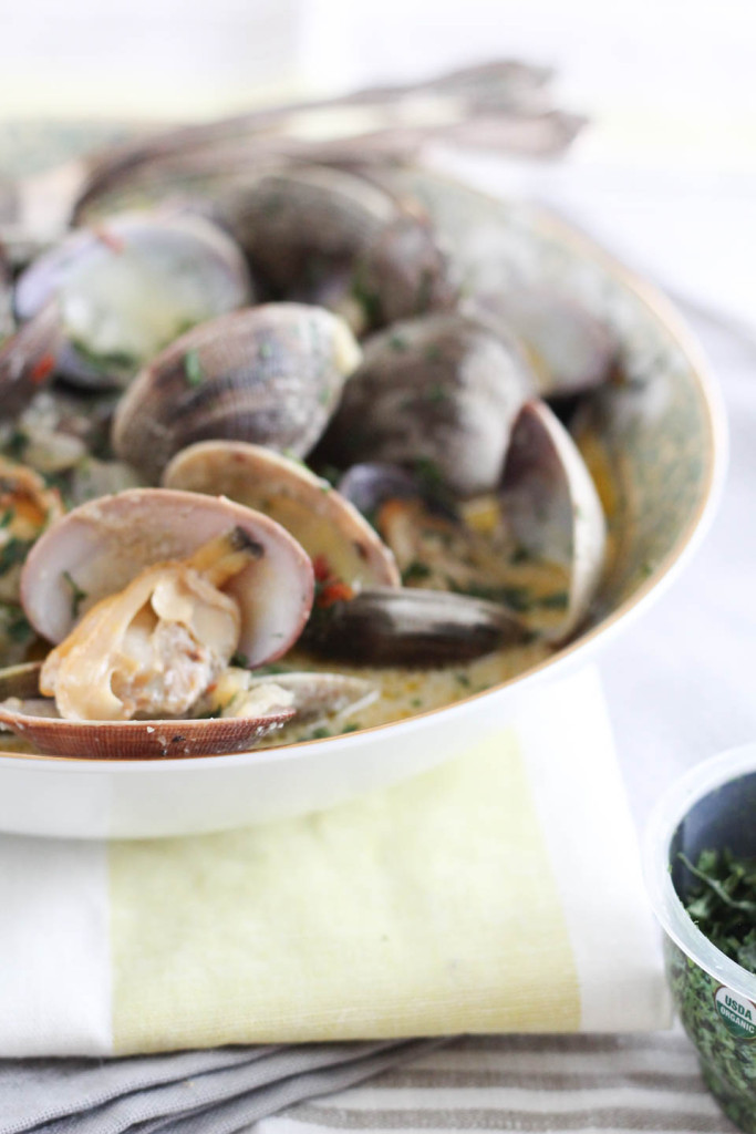 Herb Coconut Milk Steamed Clam