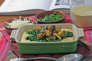 Creamy Polenta with Mushrooms, Squash, and Spinach