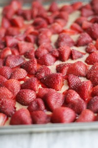 Macarpone Parfait with Roasted Strawberries and Almonds