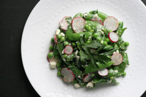 Pea and Radish Salad with Goat Cheese