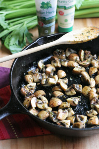 Delicata Squash Soup with Herb Mushrooms