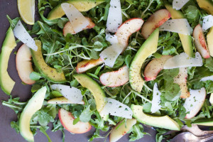 Peach Avocado Manchego Salad