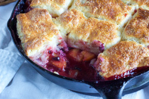 Peach Blackberry Cobbler