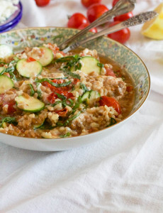 Whole Grain Salad with Roasted Tomatoes