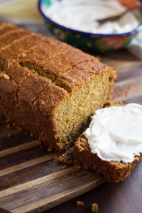 Whole Wheat Cornmeal Cake with Honey Labneh