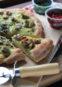 Herb Chicken and Potato Pizza