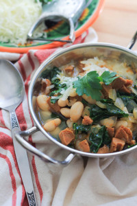 White Bean Stew with Chorizo and Kale