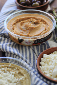 Cucumber Tomato Feta Hummus and National Hummus Day