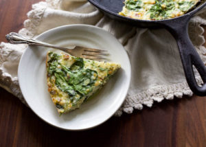 Freekeh Spinach and Leek Frittata