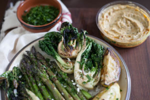 Charred Vegetables with Hummus